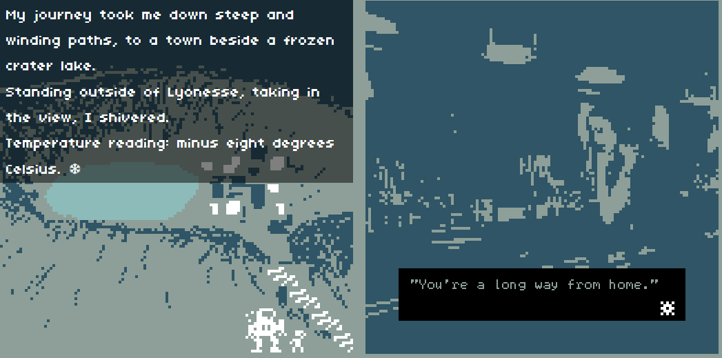 Screenshot from Under A Caustic Snow, I Danced